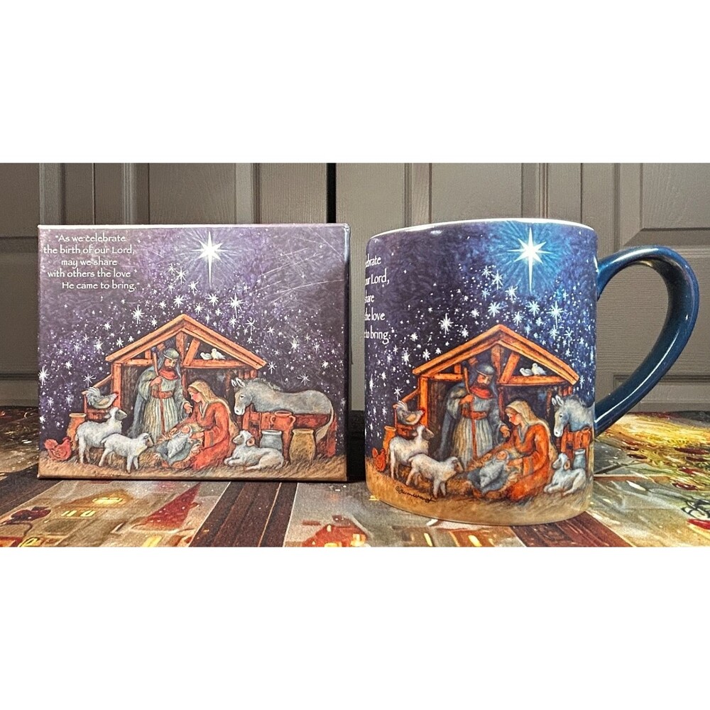 Lang Holy Family Nativity Christmas Coffee 14oz Mug Cup by Susan Winget 2017 Box